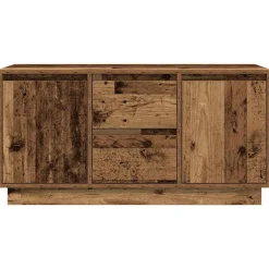 vidaXL Muebles Tv-Mueble de TV con luces LED madera vieja 100x41x50 cm