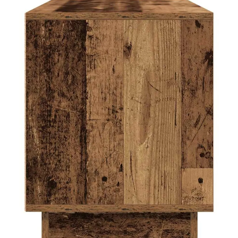 vidaXL Muebles Tv-Mueble de TV con luces LED madera vieja 100x41x50 cm
