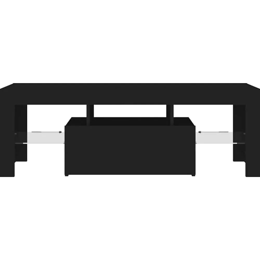 vidaXL Mueble de TV con luces LED 120x35x40 cm Negro Clearance