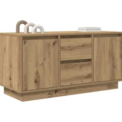 vidaXL Mueble de TV con luces LED roble artesanal 100x41x50 cm Roble artisan