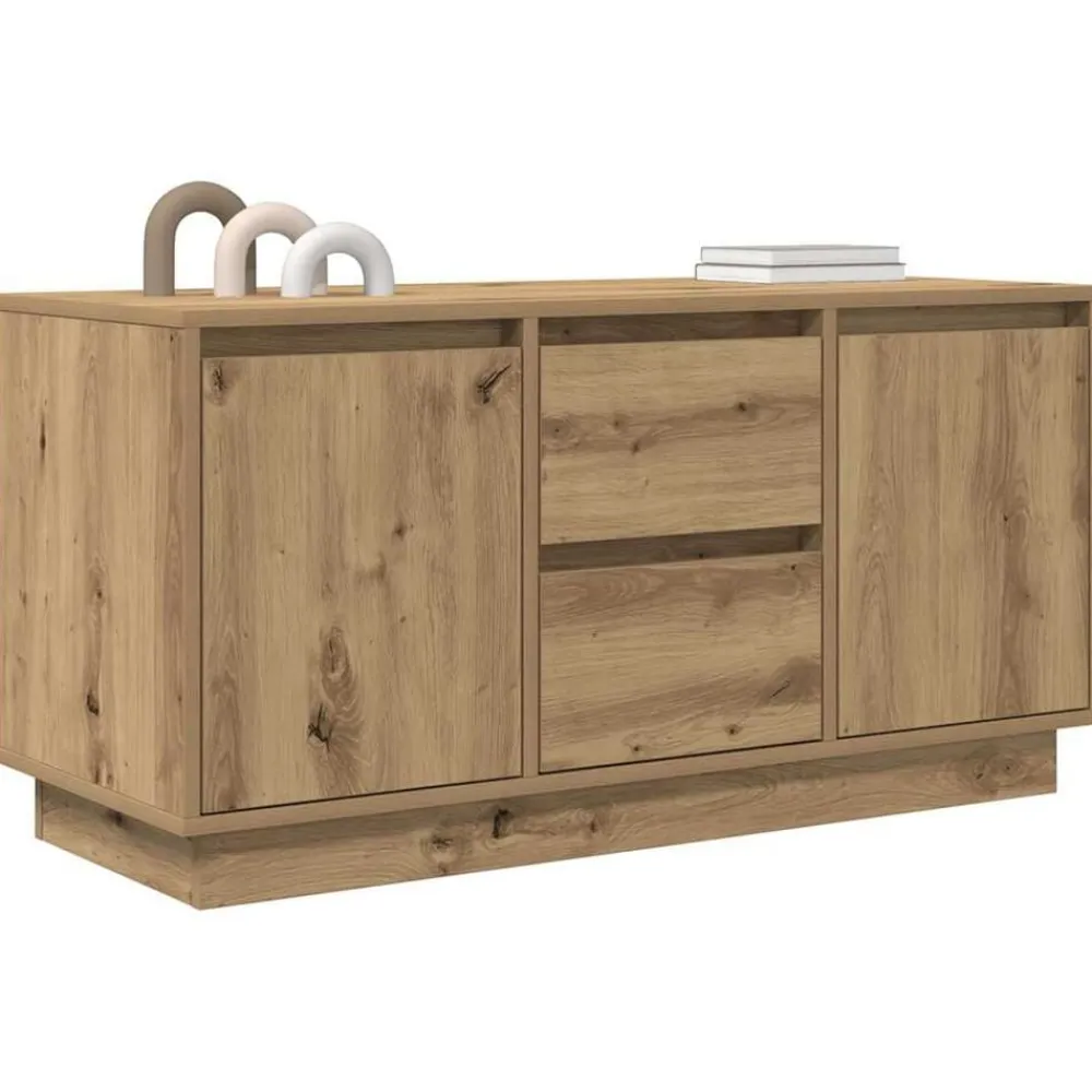 vidaXL Mueble de TV con luces LED roble artesanal 100x41x50 cm Roble artisan
