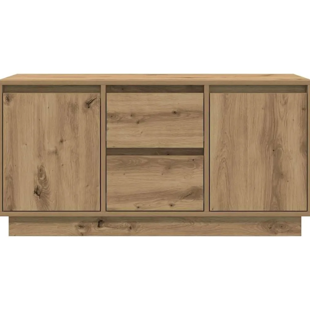 vidaXL Mueble de TV con luces LED roble artesanal 100x41x50 cm Roble artisan