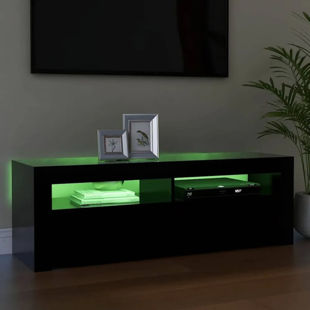 vidaXL Muebles Tv-Mueble de TV con luces LED 120x35x40 cm