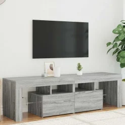 vidaXL Muebles Tv-Mueble de TV con luces LED 140x36,5x40 cm