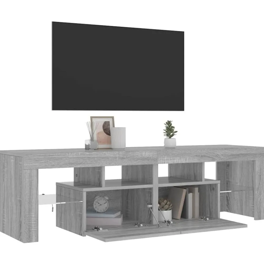vidaXL Muebles Tv-Mueble de TV con luces LED 140x36,5x40 cm