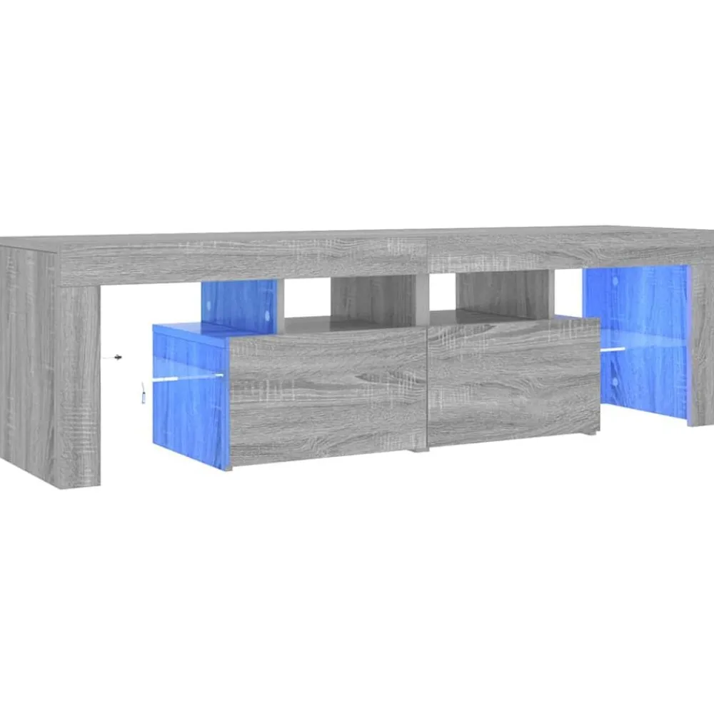 vidaXL Muebles Tv-Mueble de TV con luces LED 140x36,5x40 cm