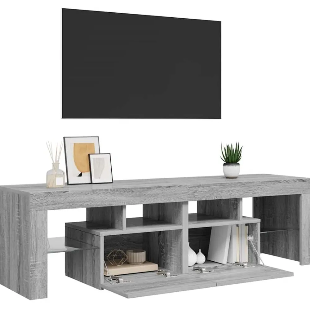 vidaXL Muebles Tv-Mueble de TV con luces LED 140x36,5x40 cm