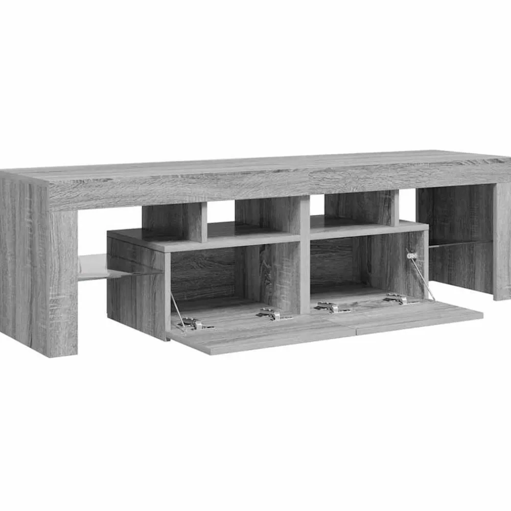 vidaXL Muebles Tv-Mueble de TV con luces LED 140x36,5x40 cm