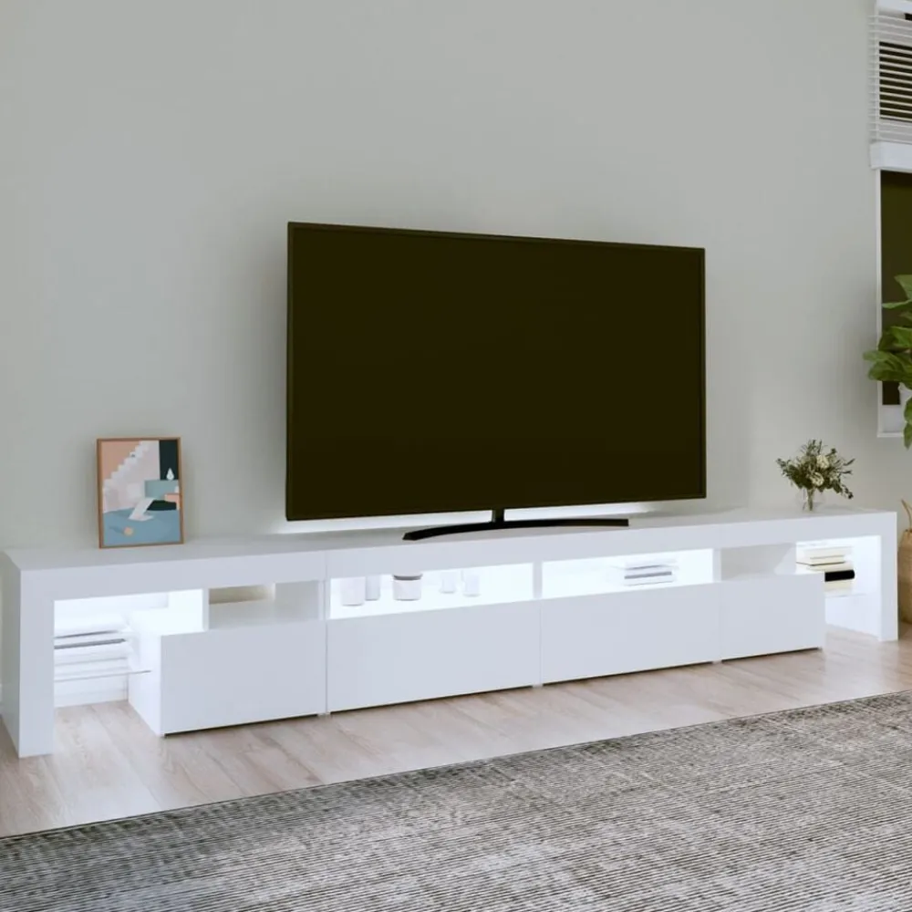 vidaXL Muebles Tv-Mueble de TV con luces LED 260x36,5x40 cm