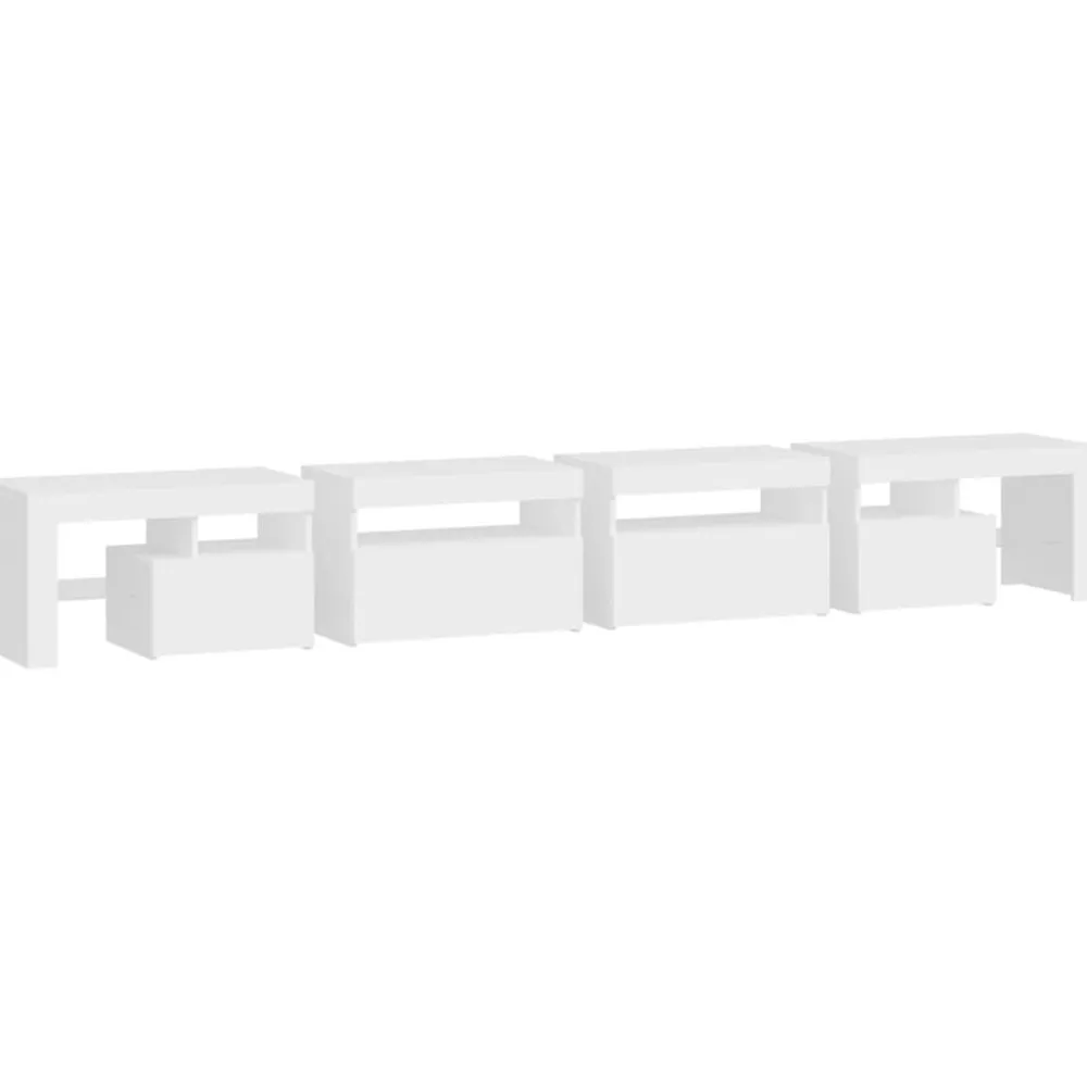 vidaXL Muebles Tv-Mueble de TV con luces LED 260x36,5x40 cm