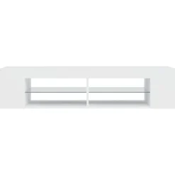 vidaXL Mueble de TV con luces LED 135x39x30 cm Blanco Hot