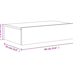 vidaXL Mueble de TV con luces LED 60x35x15,5 cm Roble ahumado Best
