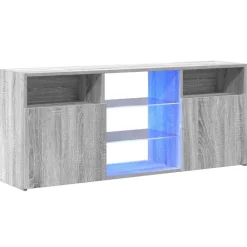 vidaXL Mueble de TV con luces LED 120x30x50 cm Gris sonoma