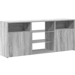 vidaXL Mueble de TV con luces LED 120x30x50 cm Gris sonoma