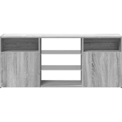 vidaXL Mueble de TV con luces LED 120x30x50 cm Gris sonoma