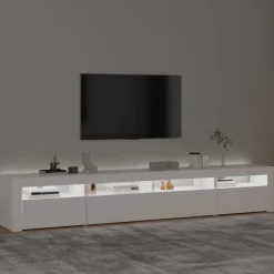 vidaXL Muebles Tv-Mueble de TV con luces LED 240x35x40 cm