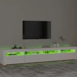 vidaXL Muebles Tv-Mueble de TV con luces LED 240x35x40 cm
