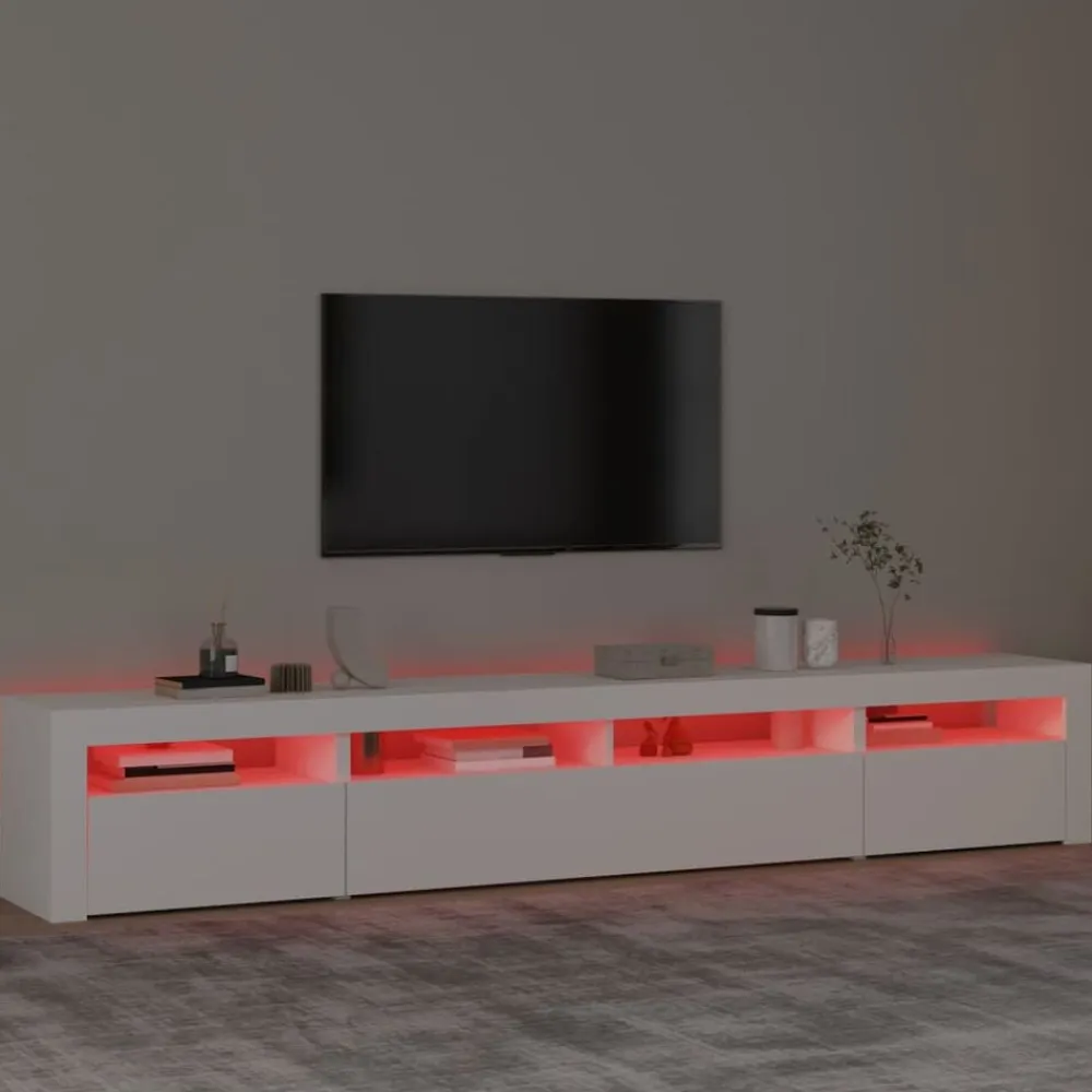 vidaXL Muebles Tv-Mueble de TV con luces LED 240x35x40 cm