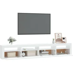vidaXL Muebles Tv-Mueble de TV con luces LED 240x35x40 cm