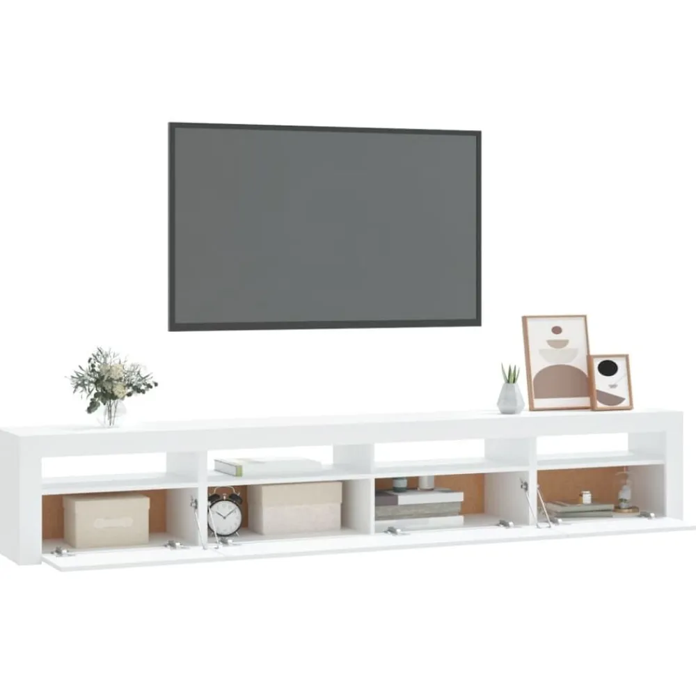 vidaXL Muebles Tv-Mueble de TV con luces LED 240x35x40 cm