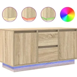 vidaXL Muebles Tv-Mueble de TV con luces LED 100x41x50 cm