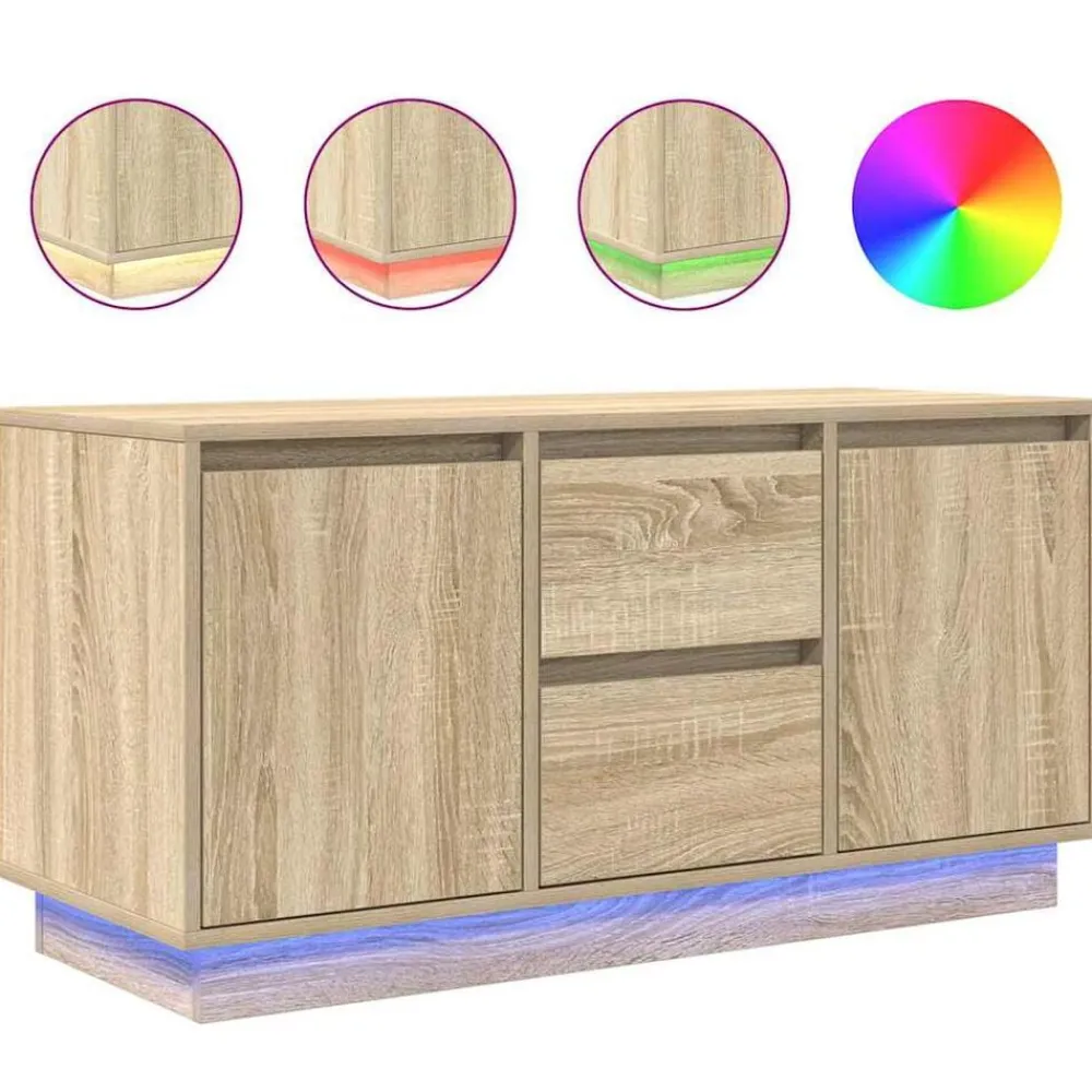 vidaXL Muebles Tv-Mueble de TV con luces LED 100x41x50 cm