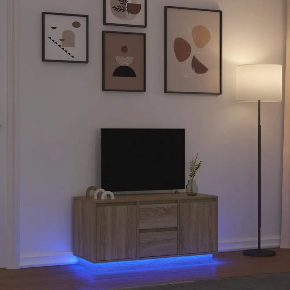 vidaXL Muebles Tv-Mueble de TV con luces LED 100x41x50 cm