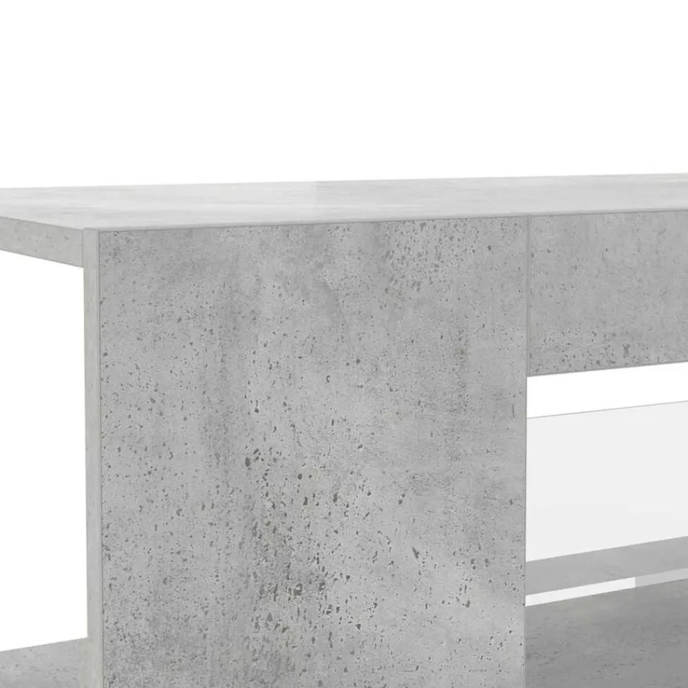 vidaXL Mueble de TV con luces LED gris hormigón 90x39x30 cm Gris hormigón Sale