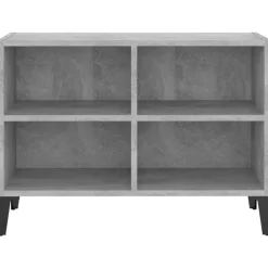 vidaXL Muebles Tv-Mueble de TV con patas metal gris hormigón 69,5x30x50 cm