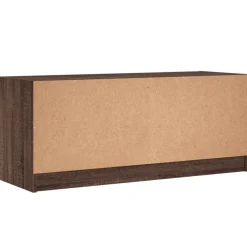 vidaXL Mueble de TV con puertas de vidrio marrón roble 102x37x42 cm Marr&oacute;n roble Hot
