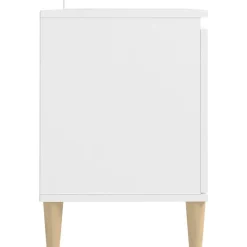 vidaXL Muebles Tv-Mueble de TV con patas de madera maciza 103,5x35x50 cm