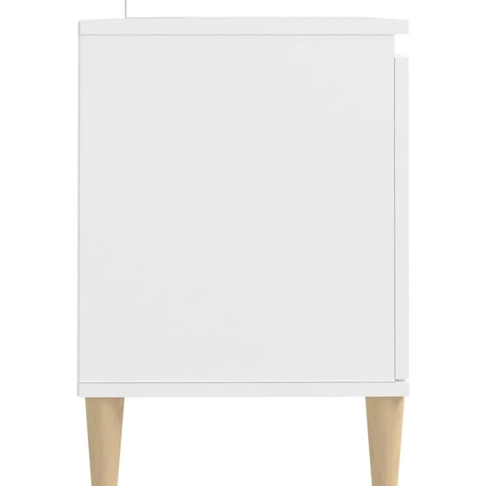 vidaXL Muebles Tv-Mueble de TV con patas de madera maciza 103,5x35x50 cm