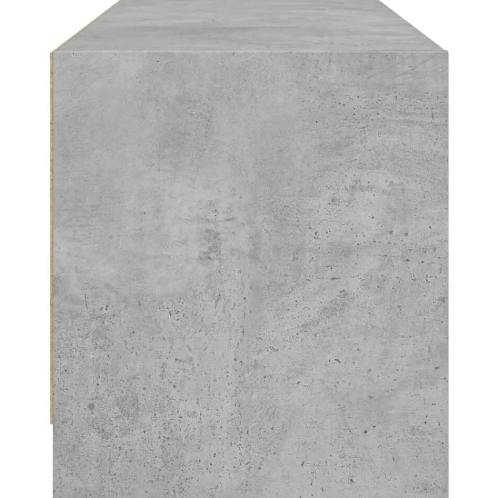 vidaXL Muebles Tv-Mueble de TV con puertas de vidrio gris hormigón 102x37x42 cm