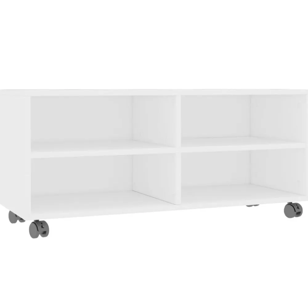 vidaXL Muebles Tv-Mueble de TV con ruedas madera contrachapada 90x35x35 cm