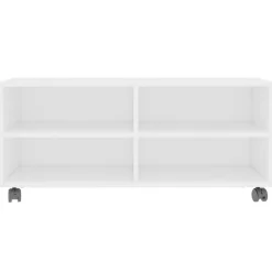 vidaXL Muebles Tv-Mueble de TV con ruedas madera contrachapada 90x35x35 cm