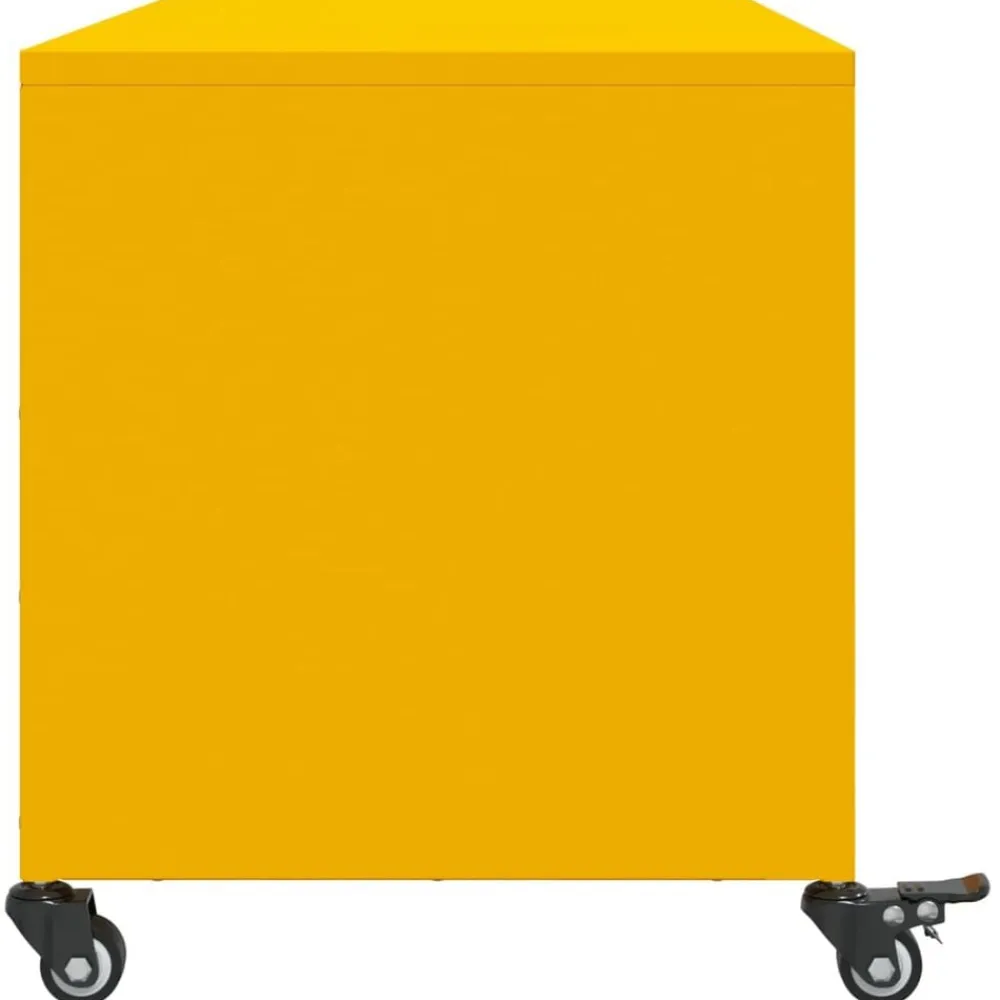 vidaXL Mueble de TV de acero mostaza 100,5x39x43,5 cm Amarillo Hot
