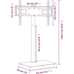 vidaXL Electrónica-Mueble de TV de esquina 1 nivel para 32-65 pulgadas negro