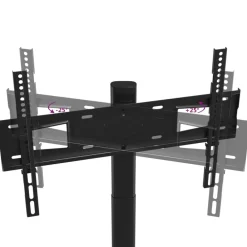 vidaXL Electrónica-Mueble de TV de esquina 1 nivel para 32-65 pulgadas negro