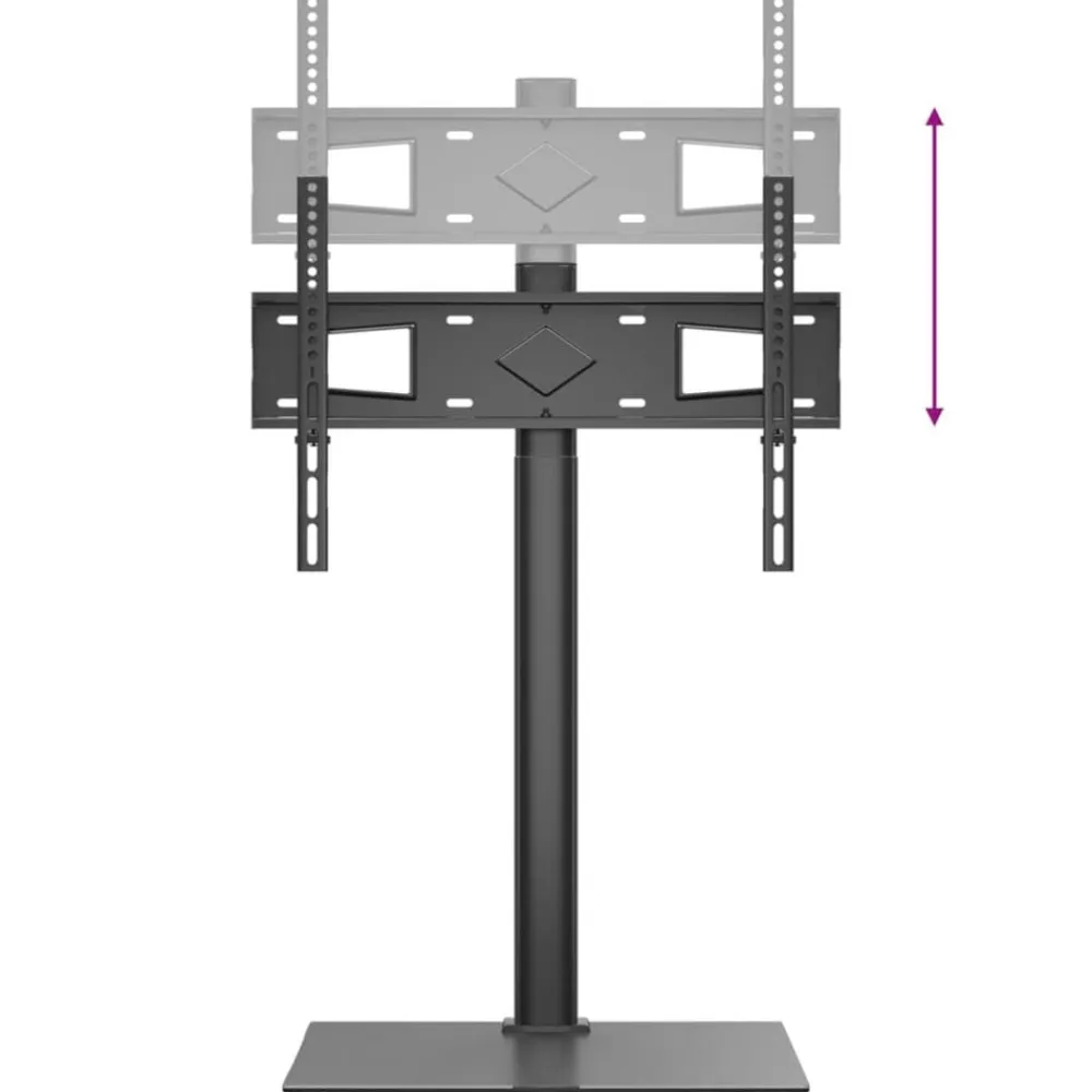 vidaXL Electrónica-Mueble de TV de esquina 1 nivel para 32-65 pulgadas negro
