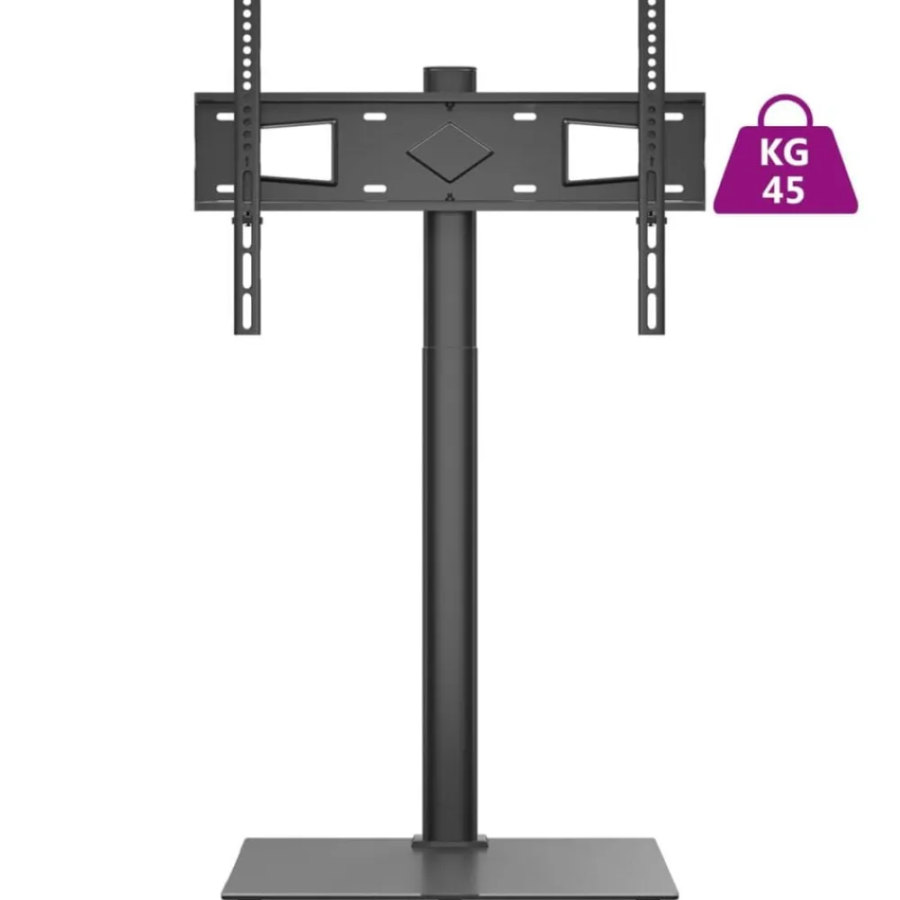 vidaXL Electrónica-Mueble de TV de esquina 1 nivel para 32-65 pulgadas negro