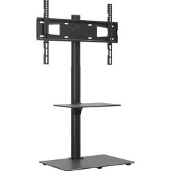 vidaXL Mueble de TV de esquina 2 niveles para 32-65 pulgadas negro Best