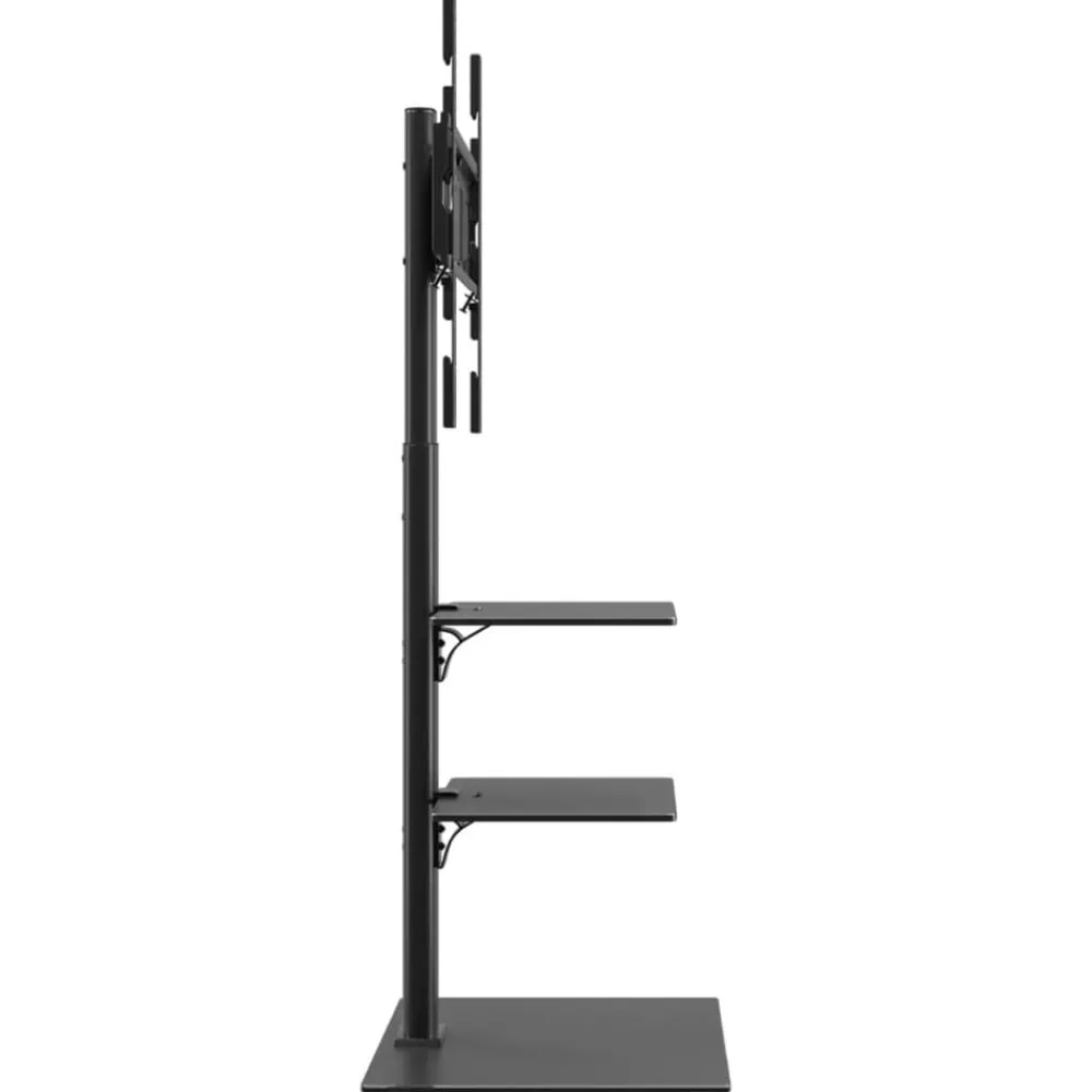 vidaXL Electrónica-Mueble de TV de esquina 3 niveles para 32-65 pulgadas negro