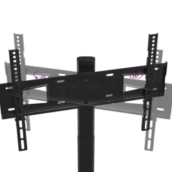 vidaXL Electrónica-Mueble de TV de esquina 3 niveles para 32-65 pulgadas negro