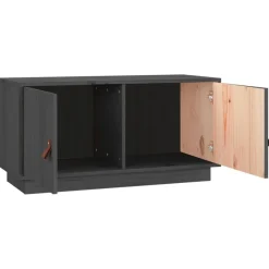 vidaXL Mueble de TV de madera maciza de pino 80x34x40 cm Gris Best
