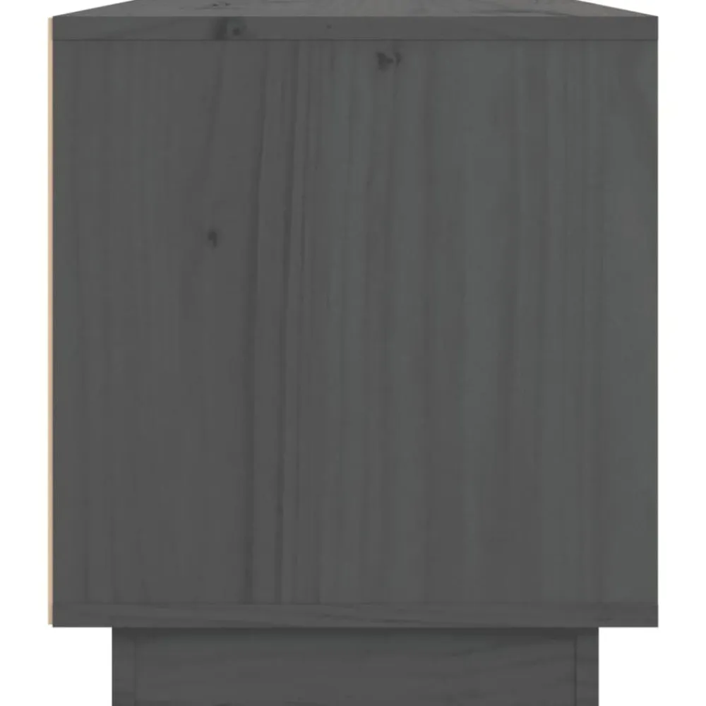 vidaXL Mueble de TV de madera maciza de pino 80x34x40 cm Gris Best