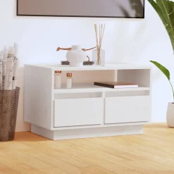 vidaXL Muebles Tv-Mueble de TV de madera maciza de pino 60x35x37 cm