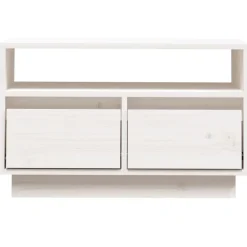 vidaXL Muebles Tv-Mueble de TV de madera maciza de pino 60x35x37 cm