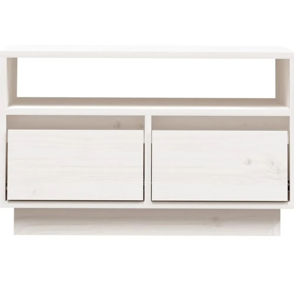 vidaXL Muebles Tv-Mueble de TV de madera maciza de pino 60x35x37 cm