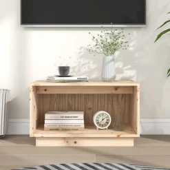vidaXL Muebles Tv-Mueble de TV de madera maciza de pino 60x35x35 cm