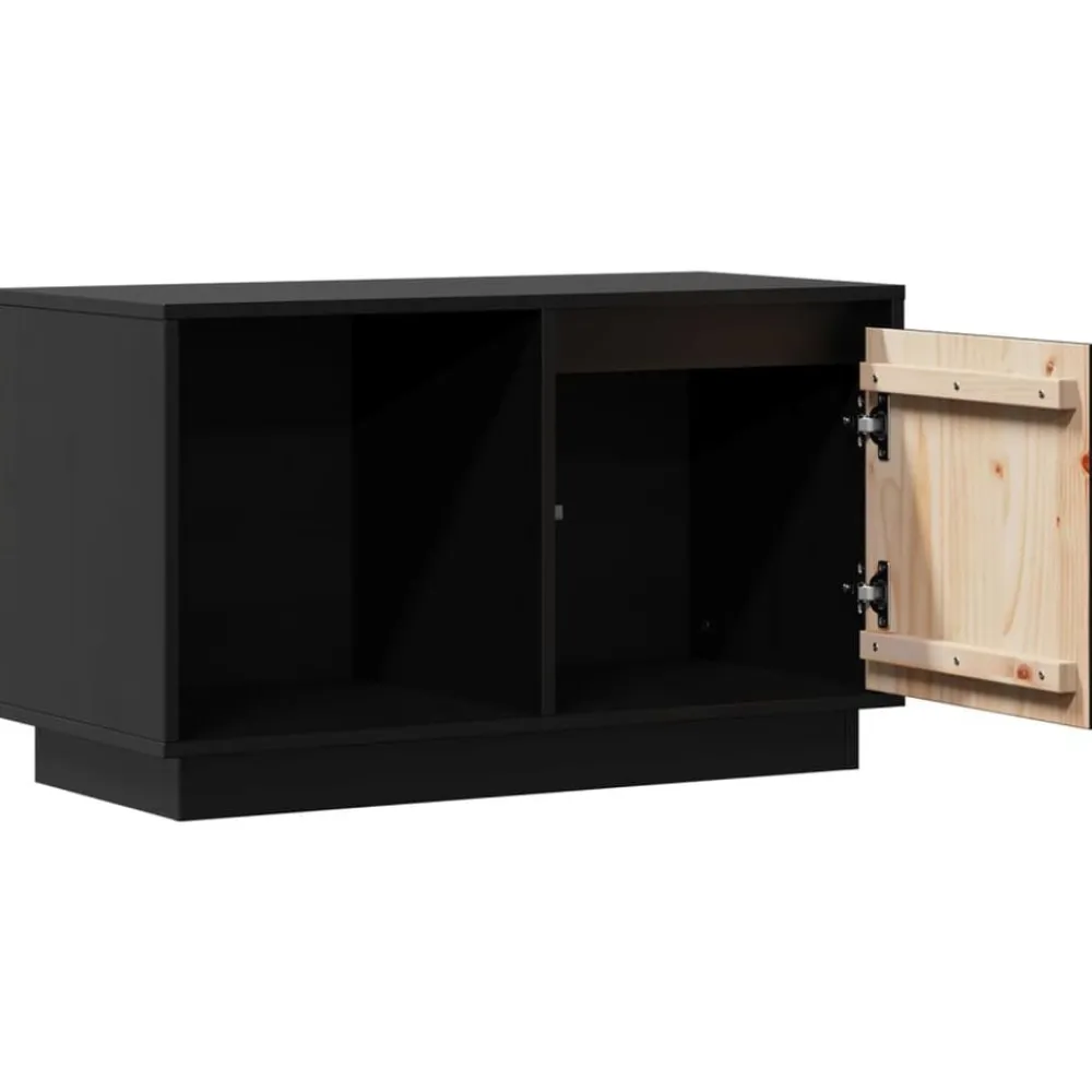 vidaXL Muebles Tv-Mueble de TV de madera maciza de pino 74x35x44 cm
